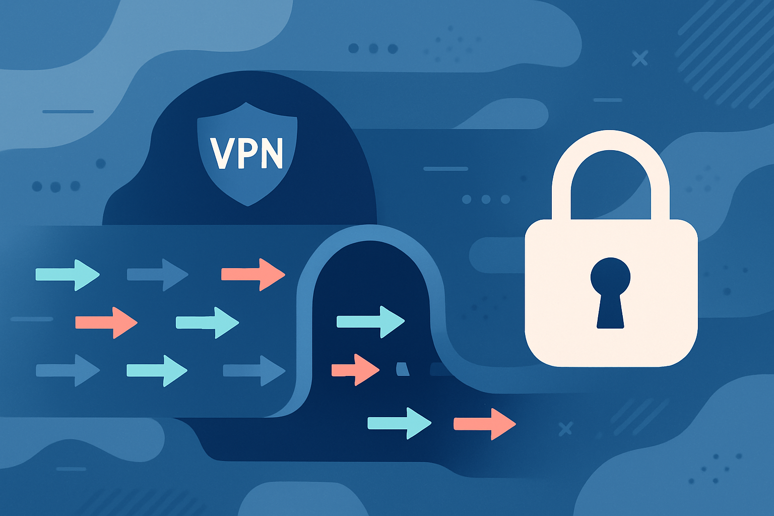 windscribevpnreview explainer illustration showing how the VPN protects your privacy